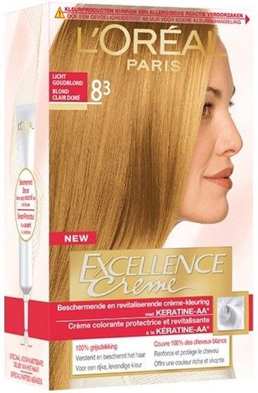 roekeloos Maladroit Beschrijving L'OREAL EXCELLENCE CREME 8.3 LICHT GOUDBLOND HAARVERF PAK 1 STUK