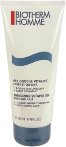 BIOTHERM HOMME ENERGIZING SHOWER GEL BODY AND HAIR DOUCHEGEL TUBE 200 ML