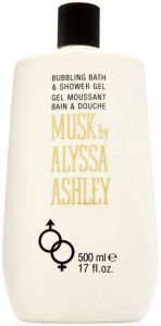 ALYSSA ASHLEY MUSK BUBBLING BATH & SHOWER GEL FLACON 500 ML