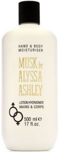 ALYSSA ASHLEY MUSK HAND & BODY MOISTURISER FLACON 500 ML