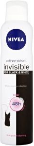 NIVEA ANTI-PERSPIRANT INVISIBLE FOR BLACK & WHITE CLEAR 48H DEO SPRAY SPUITBUS 150 ML