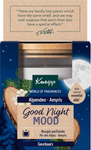 KNEIPP GOOD NIGHT MOOD ALPENDEN & AMYRIS GEURKAARS 145 GRAM