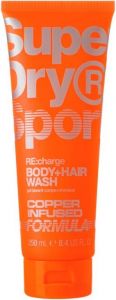 SUPERDRY SPORT RE:CHARGE BODY + HAIR WASH DOUCHEGEL TUBE 250 ML
