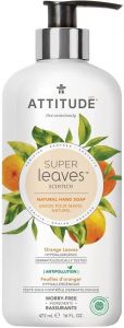 ATTITUDE SUPER LEAVES ORANGE LEAVES NATURAL HAND SOAP HANDZEEP POMP 473 ML