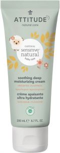 ATTITUDE BABY LEAVES SENSITIVE OATMEAL UNSCENTED SOOTHING DEEP MOISTURIZING CREAM BODYCREME TUBE 200 ML