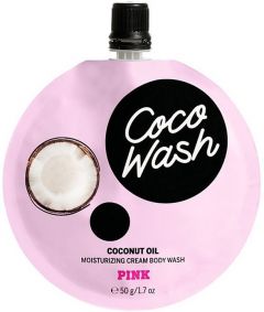 VICTORIA'S SECRET PINK COCO WASH COCONUT OIL MOISTURIZING CREAM BODY WASH DOUCHEGEL ZAKJE 50 GRAM