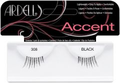 ARDELL ACCENT 308 BLACK LASHES NEPWIMPERS 1 PAAR