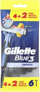 GILLETTE BLUE 3 WEGWERPMESJES PAK 6 STUKS