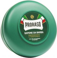 PRORASO GREEN SHAVING SOAP EUCALYPTUYS & MENTHOL SCHEERZEEP POT 150 ML