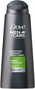 DOVE MEN+CARE FRESH CLEAN 2 IN 1 SHAMPOO + CONDITIONER FLACON 400 ML