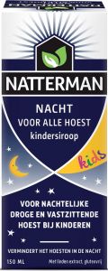 NATTERMAN NACHT VOOR ALLE HOEST KIDS KINDERSIROOP HOESTDRANK FLES 150 ML