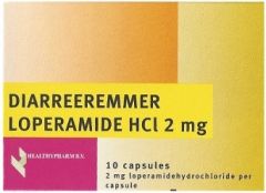 HEALTHYPHARM DIARREEREMMER LOPERAMIDE HCI 2 MG CAPSULES DOOSJE 10 STUKS