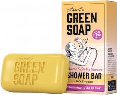 MARCEL'S GREEN SOAP VANILLA & CHERRY BLOSSOM SHOWER BAR DOOSJE 150 GRAM