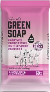 MARCEL'S GREEN SOAP PATCHOULI & CRANBERRY HYGIENISCHE DOEKJES PAK 60 STUKS