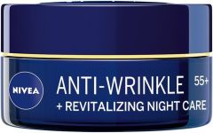 NIVEA ANTI-WRINKLE + REVITALIZING NIGHT CARE 55+ NACHTCREME POT 50 ML