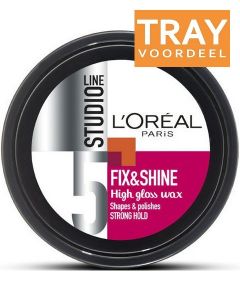 L'OREAL STUDIO LINE FIX & SHINE HIGH GLOSS WAX TRAY 6 X 75 ML