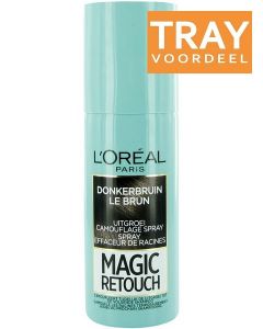 L'OREAL MAGIC RETOUCH DONKERBRUIN UITGROEI CAMOUFLAGE SPRAY TRAY 6 X 75 ML