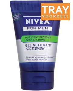 NIVEA FOR MEN DEEP CLEANING FACE WASH TRAY 6 X 100 ML