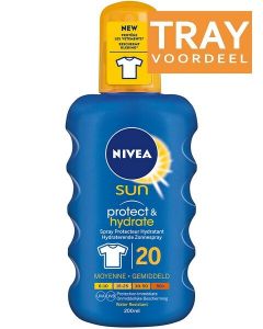 NIVEA SUN PROTECT & HYDRATE SPF 20 ZONNEBRAND SPRAY TRAY 18 X 200 ML