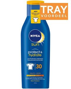 NIVEA SUN PROTECT & HYDRATE SPF 30 ZONNEBRAND TRAY 12 X 400 ML