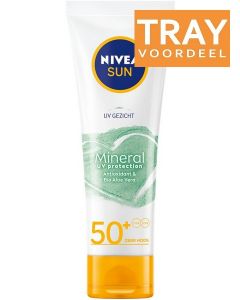 NIVEA SUN UV GEZICHT MINERAL UV PROTECTION SPF 50+ ZONNEBRAND TRAY 12 X 50 ML