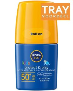 NIVEA SUN KIDS PROTECT & PLAY SPF 50+ HYDRATERENDE ZONNEBRAND ROLLER TRAY 12 X 50 ML