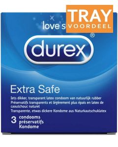 DUREX EXTRA SAFE CONDOOMS TRAY 6 X 3 STUKS