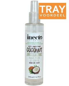 INECTO NATURALS COCONUT VERY SMOOTHING COCONUT BODY OIL BODYOLIE SPRAY TRAY 6 X 200 ML