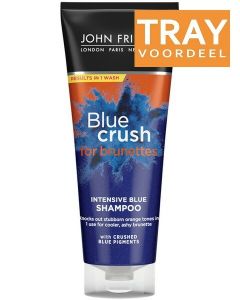 JOHN FRIEDA BLUE CRUSH INTENSIVE BLUE SHAMPOO TRAY 24 X 250 ML