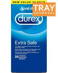 DUREX EXTRA SAFE CONDOOMS TRAY 3 X 20 STUKS