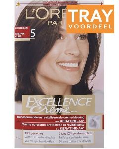 L'OREAL EXCELLENCE CREME 5 LICHTBRUIN HAARVERF TRAY 3 X 1 STUK