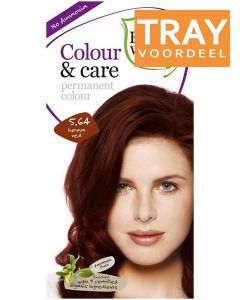 HAIR WONDER COLOUR & CARE PERMANENT COLOUR 5.64 HENNA RED HAARVERF TRAY 6 X 100 ML
