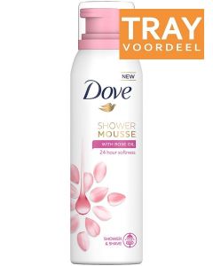 DOVE SHOWER MOUSSE WITH ROSE OIL TRAY 6 X 200 ML