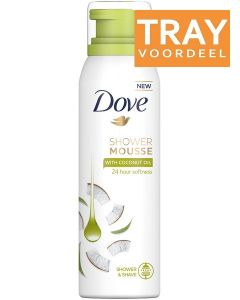 DOVE SHOWER MOUSSE WITH COCONUT OIL TRAY 6 X 200 ML