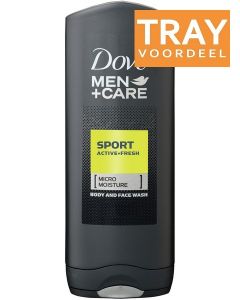 DOVE MEN+CARE SPORT ACTIVE + FRESH BODY WASH DOUCHEGEL TRAY 12 X 250 ML