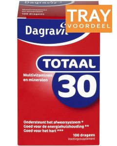 DAGRAVIT TOTAAL 30 DRAGEES VOEDINGSSUPPLEMENT TRAY 96 X 100 STUKS