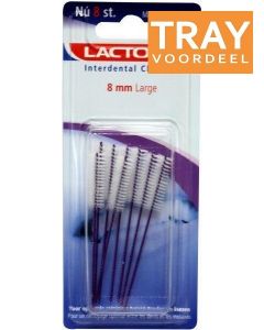 LACTONA INTERDENTAL CLEANERS 8 MM LARGE TANDENRAGERS TRAY 60 X 8 STUKS