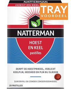 NATTERMAN HOEST EN KEEL PASTILLES TRAY 30 X 20 STUKS