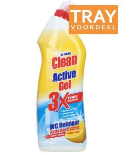 AT HOME CLEAN ACTIVE GEL WC REINIGER LEMON TRAY 12 X 750 ML