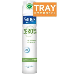 SANEX ZERO% RESPECT & CONTROL DEO SPRAY TRAY 6 X 200 ML